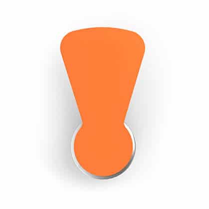 hearing aid battery, orange